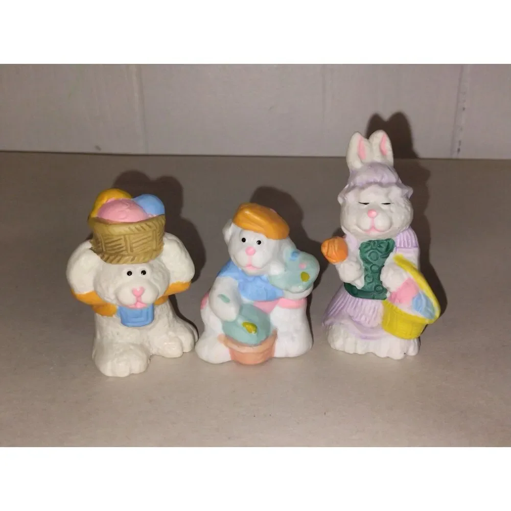 Vintage Easter Ceramic Figurines set of 3